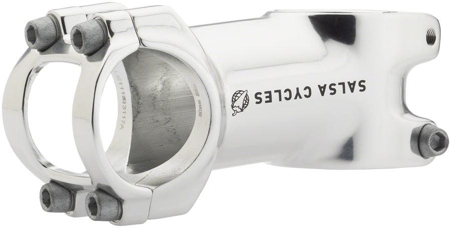 Salsa Guide Stem - 60mm 31.8 clamp +/-6 1 1/8" Aluminum Silver