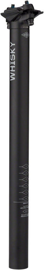 WHISKY No.7 Alloy Seatpost - 31.6 x 400mm 0mm Offset Matte Black