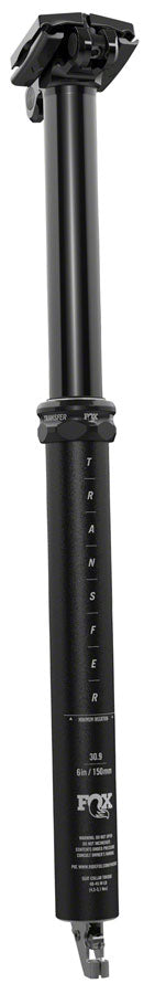 FOX Transfer Performance Elite Dropper Seatpost - 31.6 x 411mm, 125mm, External Routing, Anodized Upper