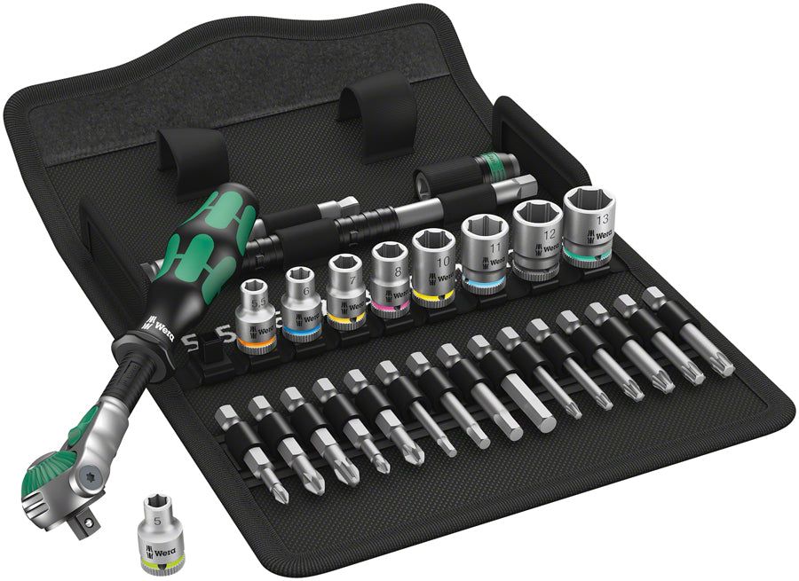 Wera 8100 SA 6 Zyklop Speed Ratchet Set - 1/4" Drive Metric