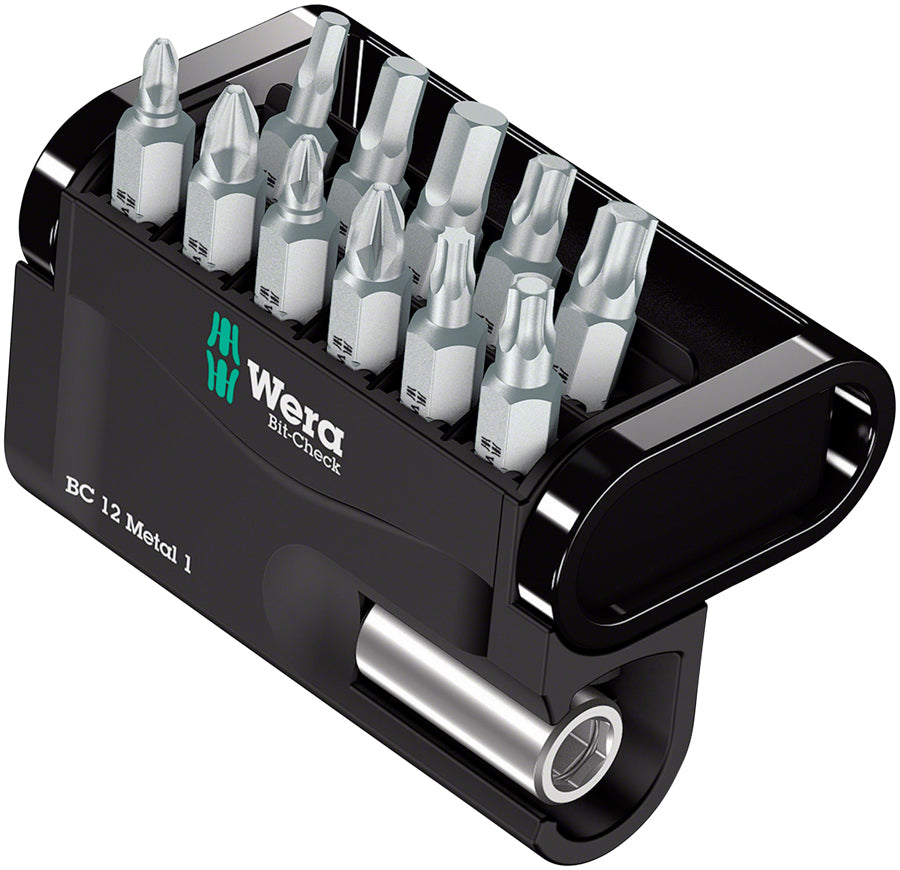 Wera Bit-Check 12 Metal 1 Bit Holder and Bit Set - 1/4" Drive