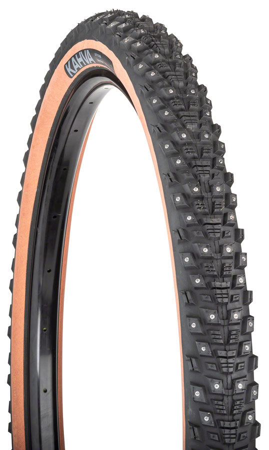 45NRTH Kahva Tire - 29 x 2.25 Tubeless Folding Tan 60 TPI 252 Concave Carbide Studs