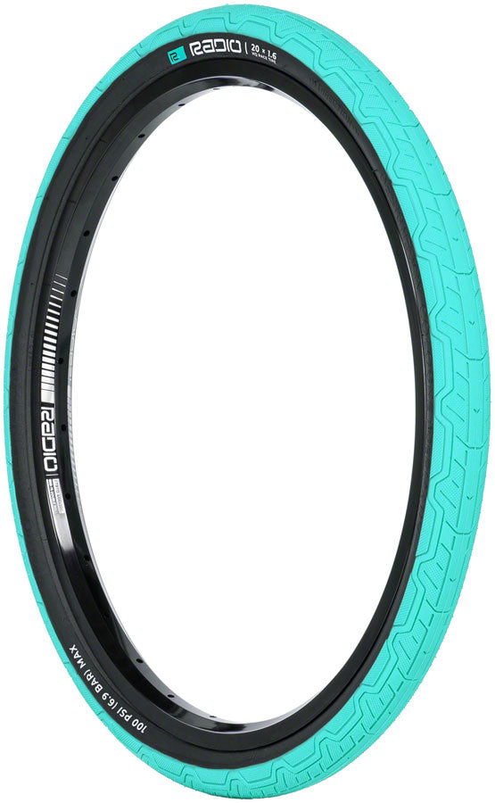 Radio Raceline Oxygen Tire - 20 x 1.6 Clincher Folding Teal/Black 120 TPI