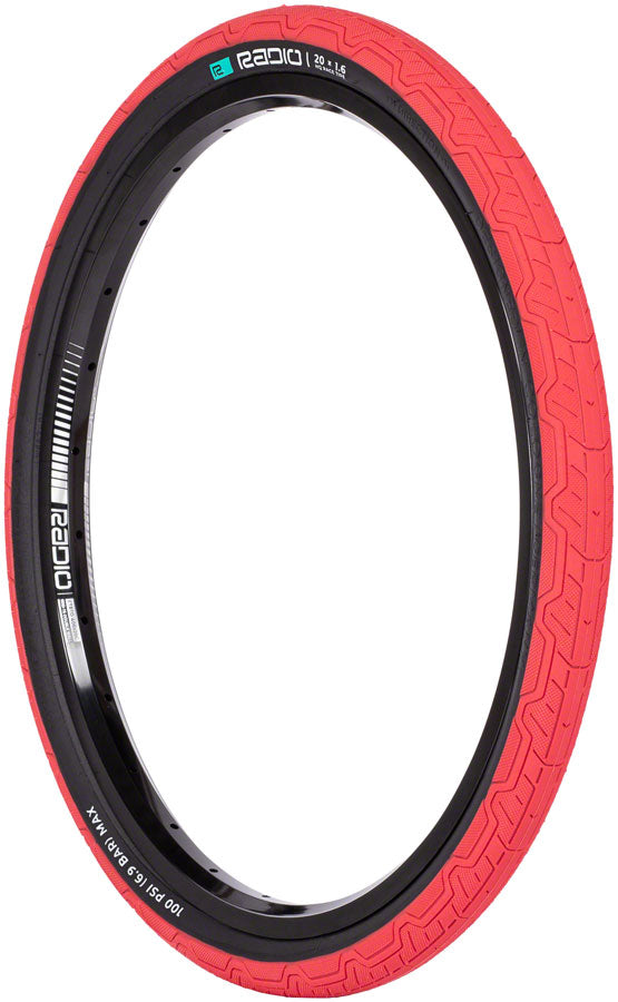 Radio Raceline Oxygen Tire - 20 x 1.6 Clincher Folding Red/Black 120 TPI