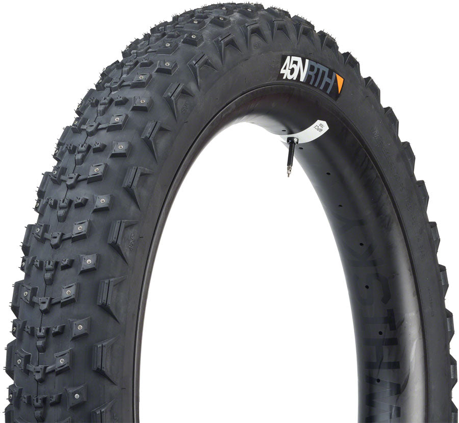 45NRTH Dillinger 4 Tire - 27.5 x 4.0 Tubeless Folding BLK 60 TPI 168 Carbide Steel Studs