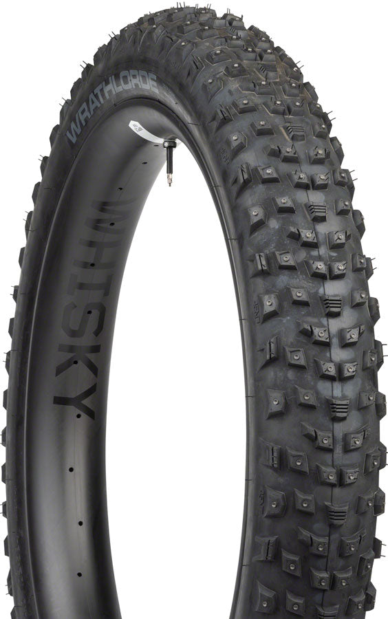 45NRTH Wrathlorde Tire - 27.5 x 4 Tubeless Folding BLK 120 TPI 300 XL Concave Carbide Studs