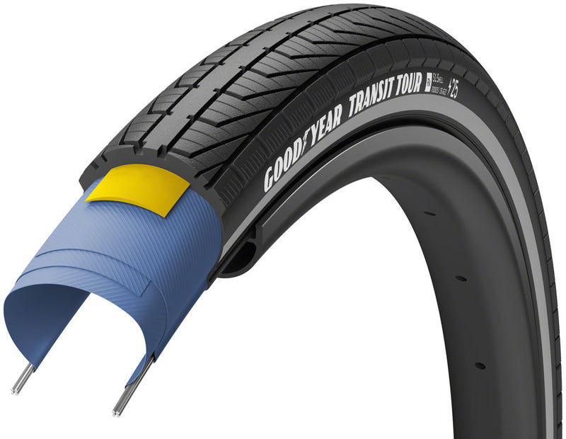 Goodyear Transit Tour Tire - 700 x 35  Clincher Wire Black