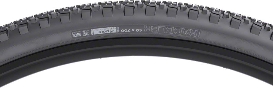 WTB Raddler Tire - 700 x 40, TCS Tubeless, Folding, Black, Light, Fast Rolling, SG2 - CLOSEOUT