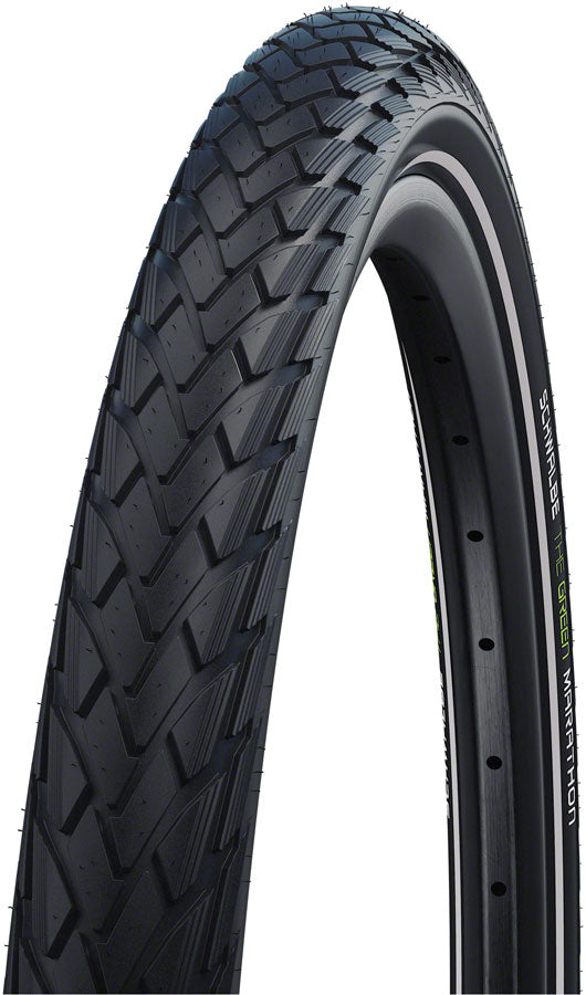 Schwalbe Green Marathon Tire - 16 x 1.35 Clincher Wire BLK/Reflective Performance Line GreenGuard TwinSkin Addix