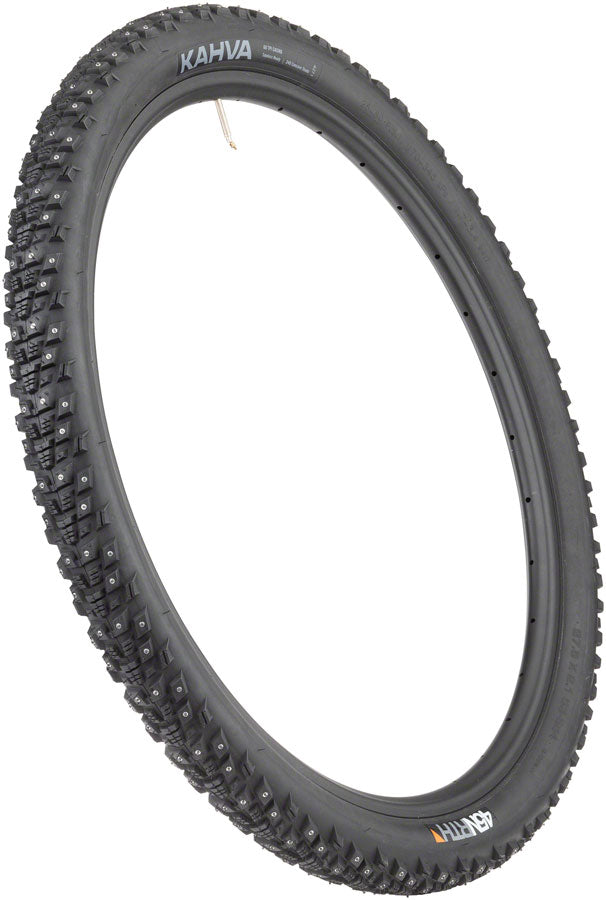 45NRTH Kahva Tire - 27.5 x 2.1 Tubeless Folding BLK 60 TPI 240 Concave Carbide Studs