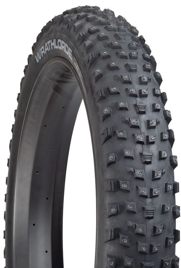 45NRTH Wrathlorde Tire - 26 x 4.2 Tubeless Folding BLK 120 TPI 300 XL Concave Carbide Aluminum Studs