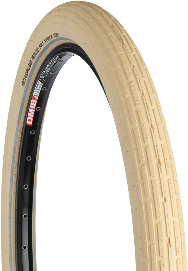 Schwalbe Fat Frank Tire - 26 x 2.35 Clincher Wire Creme/Reflective Active Line