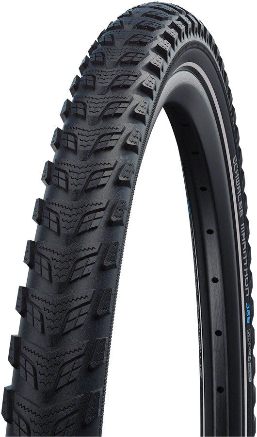 Schwalbe Marathon 365 Tire - 26 x 2.0 Clincher Wire BLK/Reflective Performance Line GreenGuard Addix 4Season E-50