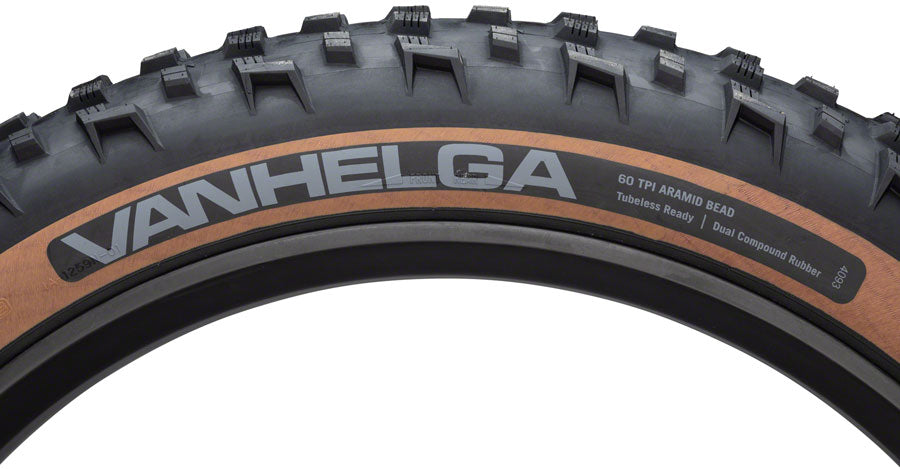 45NRTH Vanhelga Tire - 26 x 4.2 Tubeless Folding Tan 60 TPI