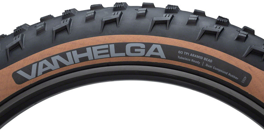 45NRTH Vanhelga Tire - 27.5 x 4 Tubeless Folding Tan 60 TPI