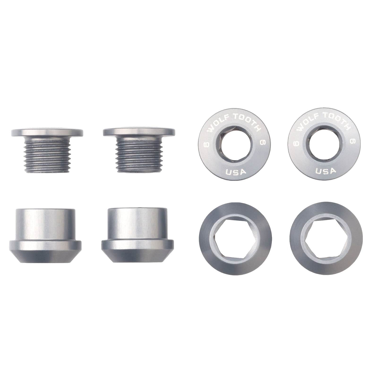 Set of 4 Chainring Bolts+Nuts for 1X