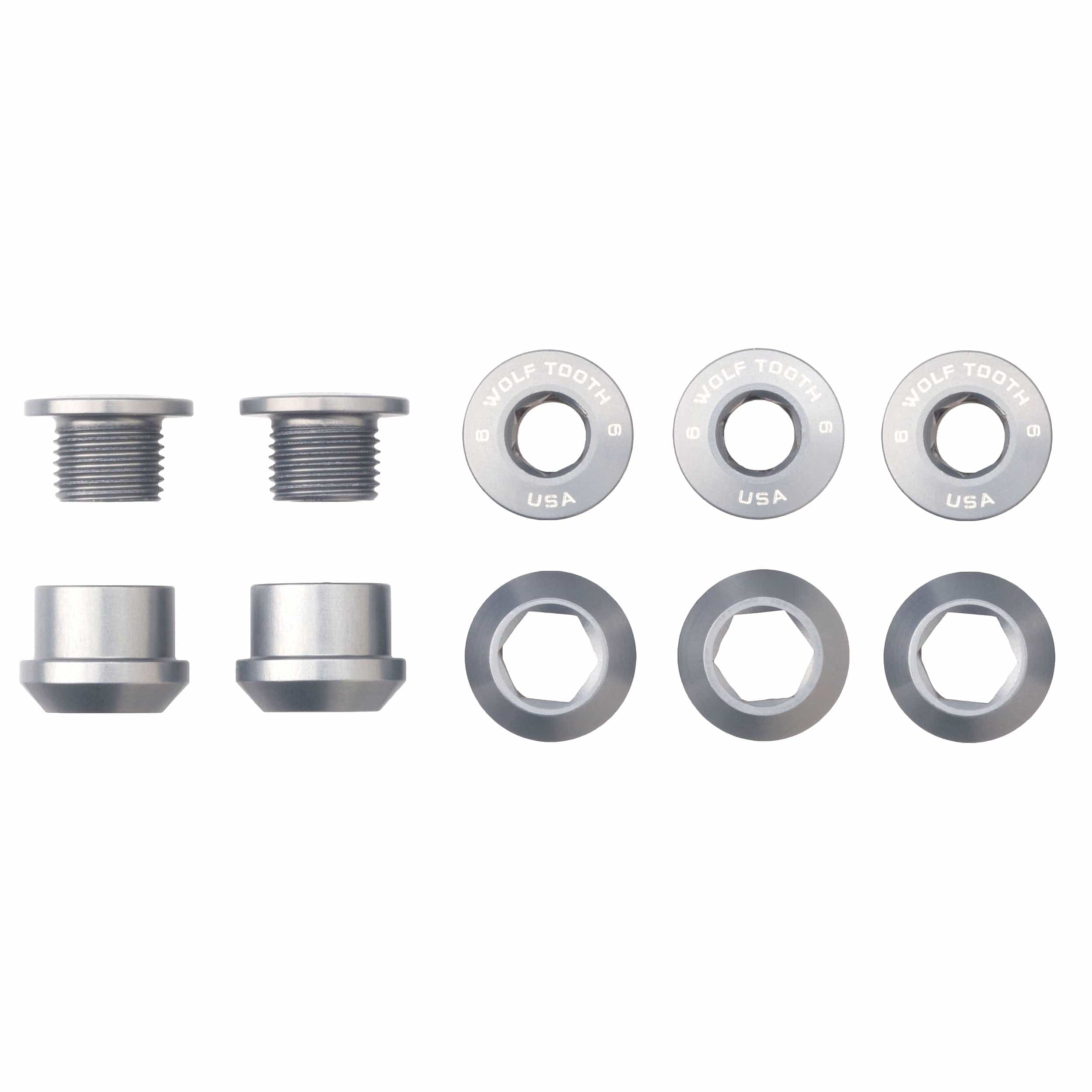 Set of 5 Chainring Bolts+Nuts for 1X