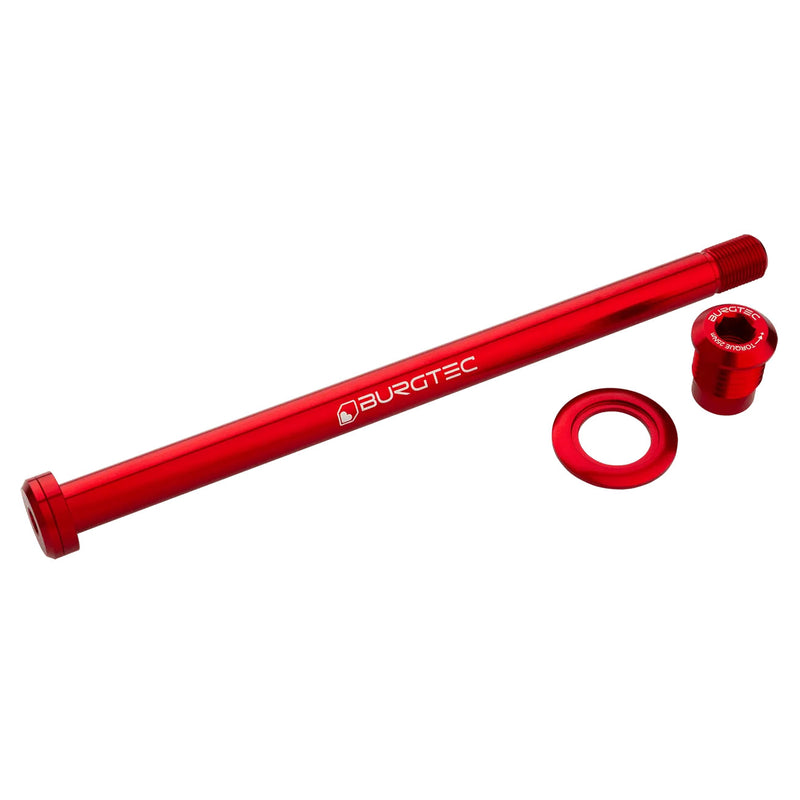 Burgtec Trek 184.5mm Rear Axle - Race Red