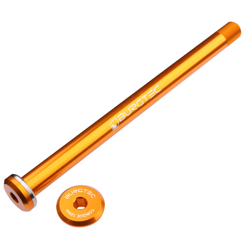 Burgtec Santa Cruz Rear Axle 12x168.5mm - Iron Bro Orange