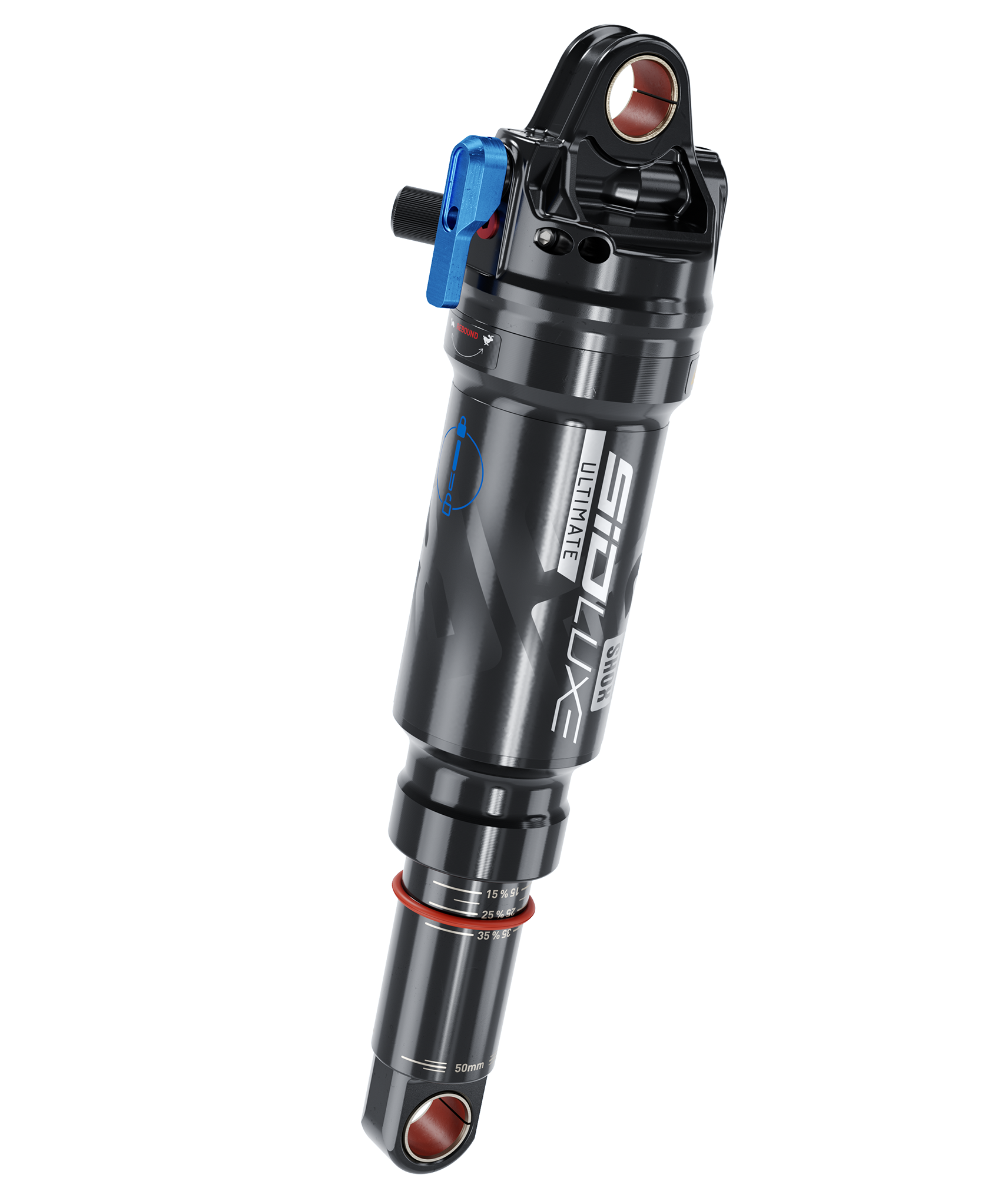 RockShox SIDLuxe Ultimate Remote Rear Shock - 185 x 47.5mm, InPull 10mm Push to Lock DebonAir, 1Token,MReb/LComp, 430lb Lockout, Trunnion/Standard B decal(includes 10x22.2hardware) F-Podium 2020+ A1