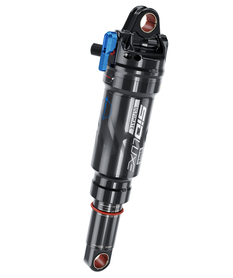 RockShox SIDLuxe Ultimate Remote Rear Shock - 185 x 47.5mm, InPull 10mm Push to Lock DebonAir, 1Token,MReb/LComp, 430lb Lockout, Trunnion/Standard B decal(includes 10x22.2hardware) F-Podium 2020+ A1