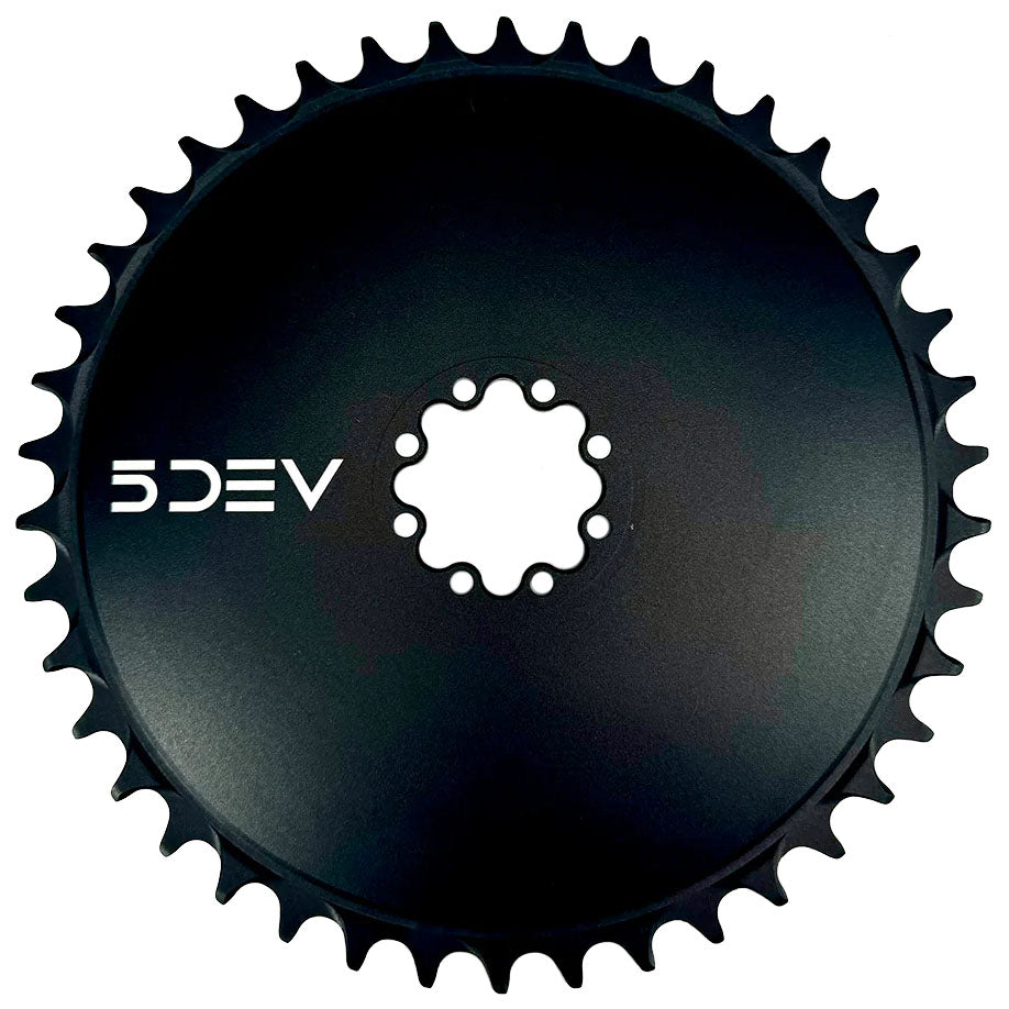 5Dev Aluminum Aero Road Chainring 8-Bolt Sram 42T - Black