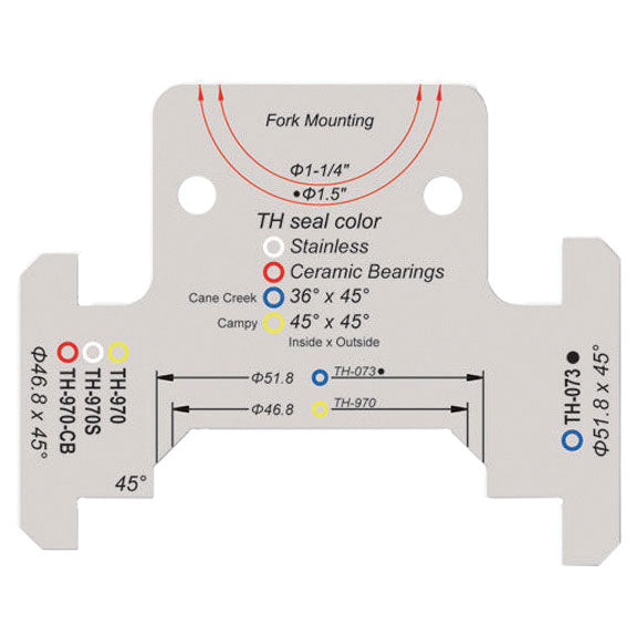 FSA Headset Guide Sizing Gauge 1-1/4" and 1.5"