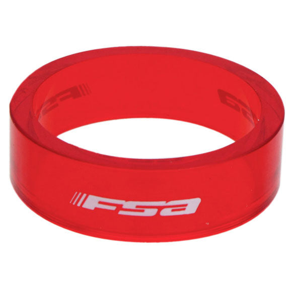 FSA PolyCarb Headset Spacer 1-1/8"x10mm  Red 10/C