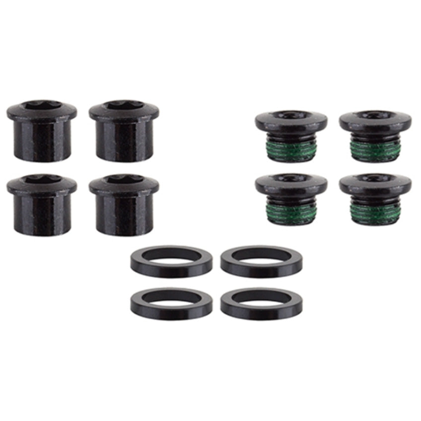 SRAM 5/6 Dual-Hex Chainring Bolt Set 8pc Steel Black