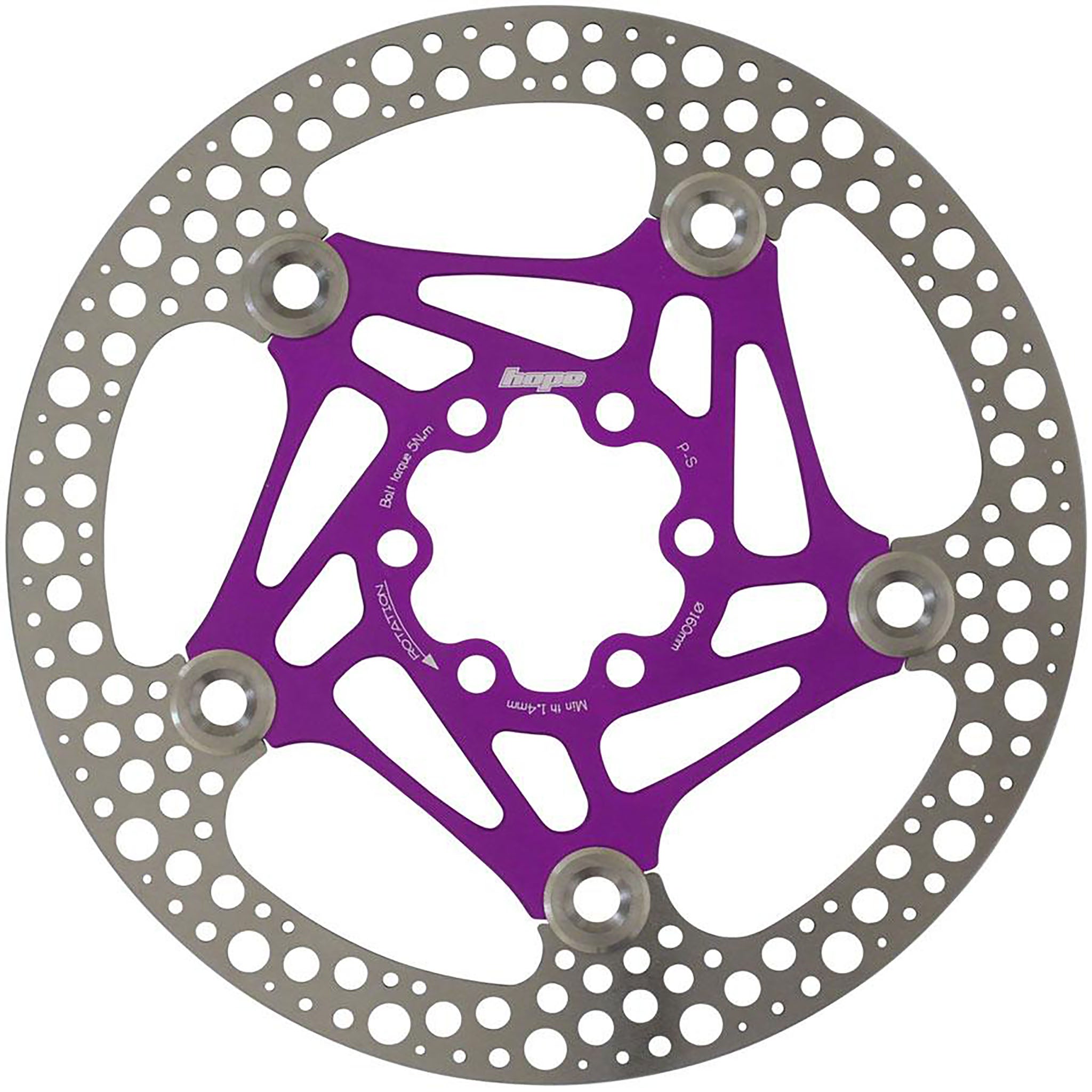 Hope Road Floating Rotor 160mm Purple