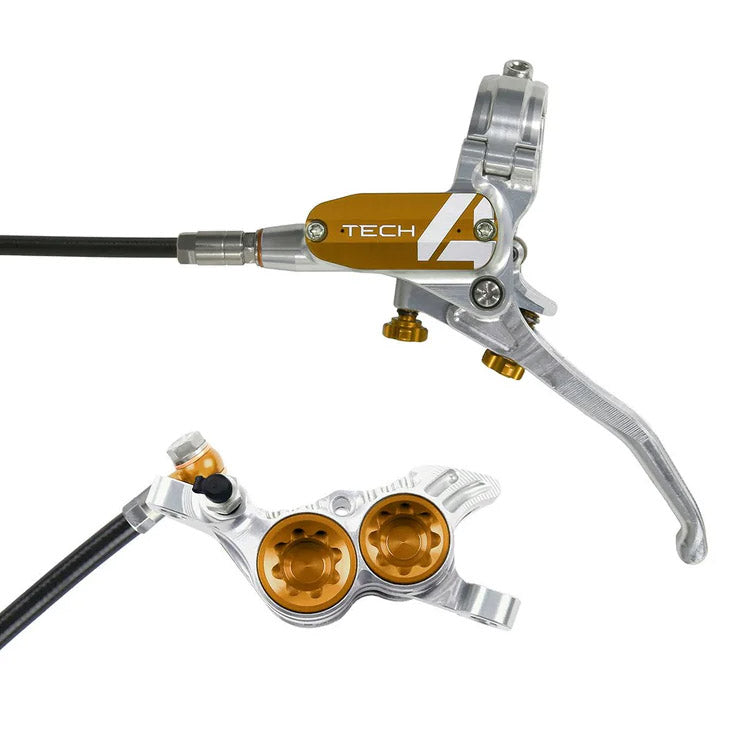 Hope Tech 4 V4 Disc Brake Left/Front 74mm Silver/Bronze