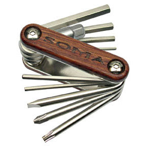 Soma Woodie 10-Function Multi-Tool Wood/Chrome