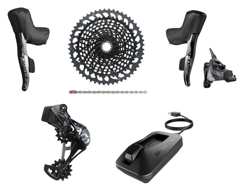 SRAM Force D1 X01 AXS Mullet Groupset - Force eTap HRD D1 Shifters, X01 AXS Rear Derailleur, Battery/Charger, Chain & Cassette