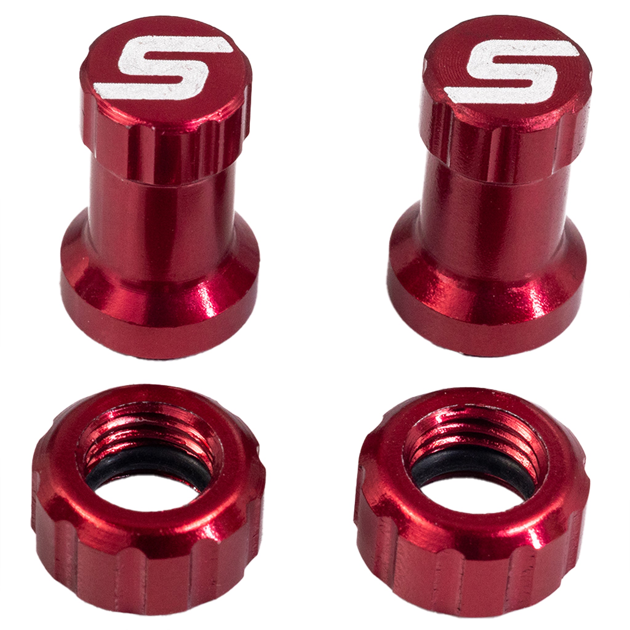 Stans Tubeless Valve Color Kit Pair Red