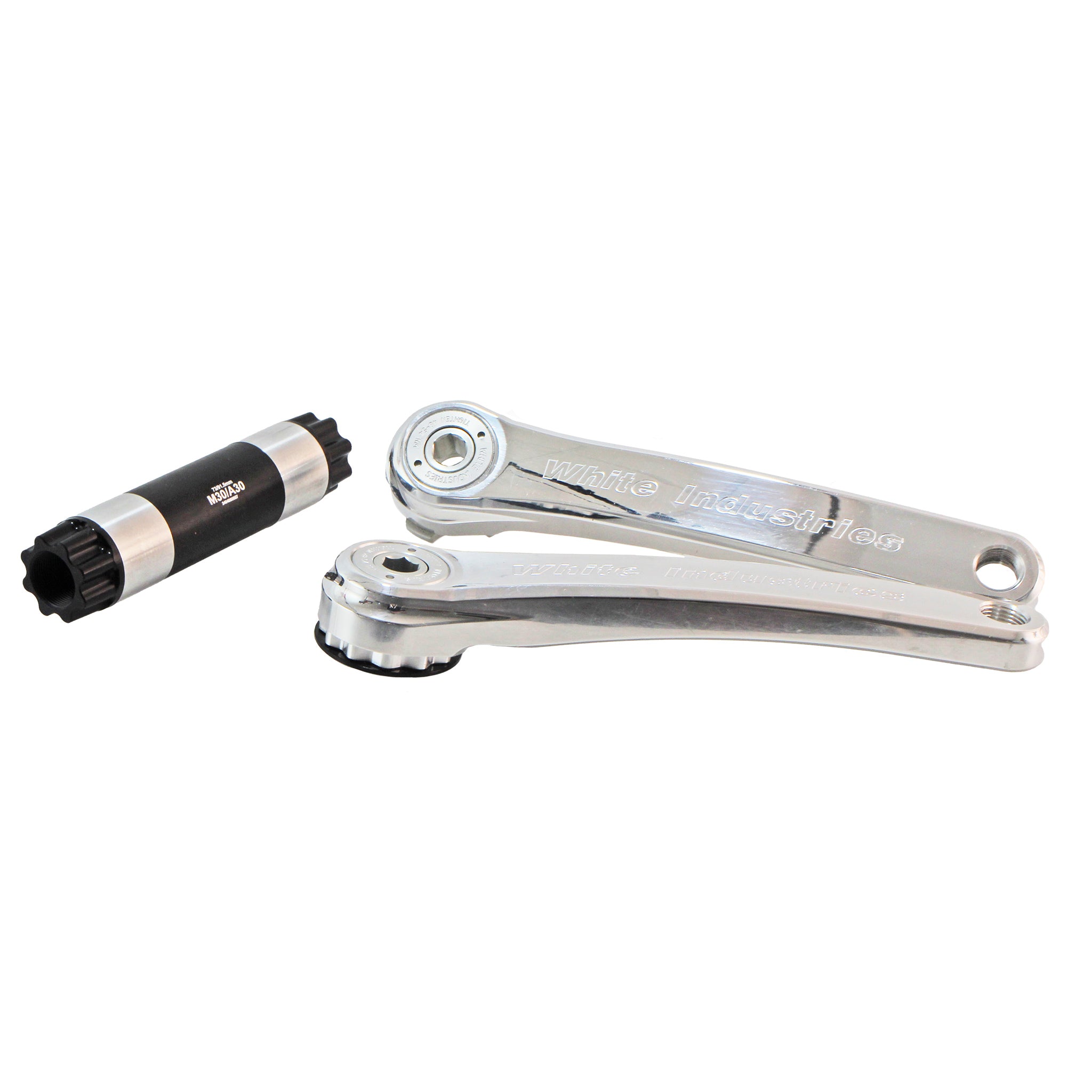 White Industries M30 Mountain Cranks 30mm Spindle 175mm Silver