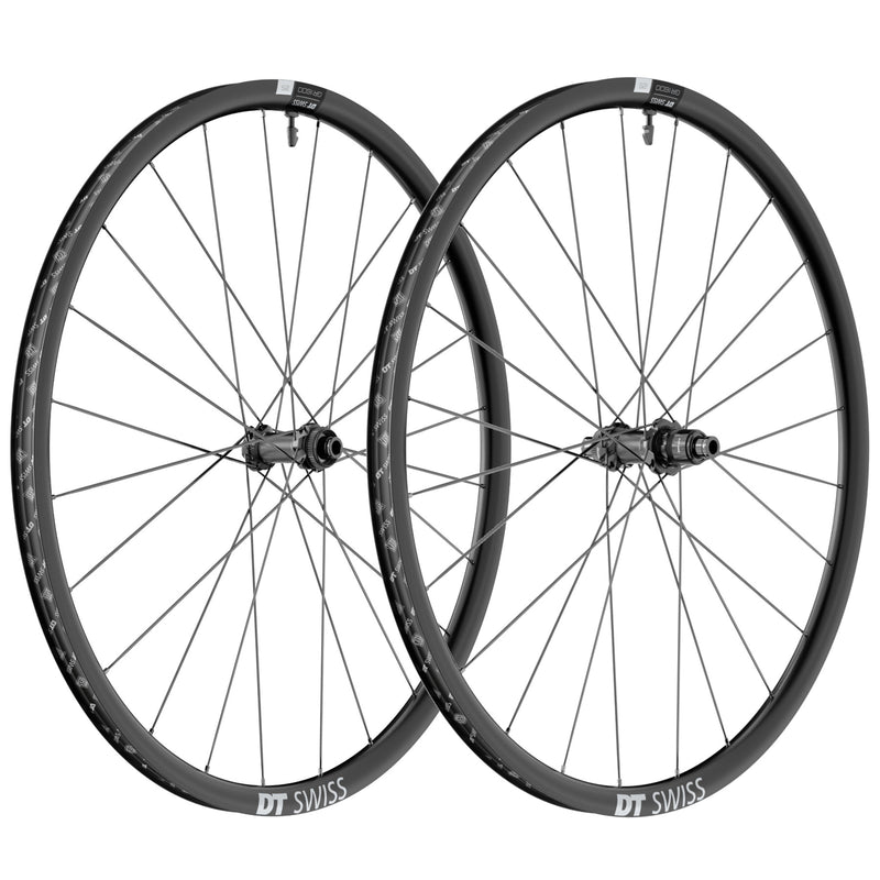 DT Swiss GR 1600 Spline 25 Gravel Wheelset - 700, 12 x100/142mm, Center-Lock, Black - Open Box, New