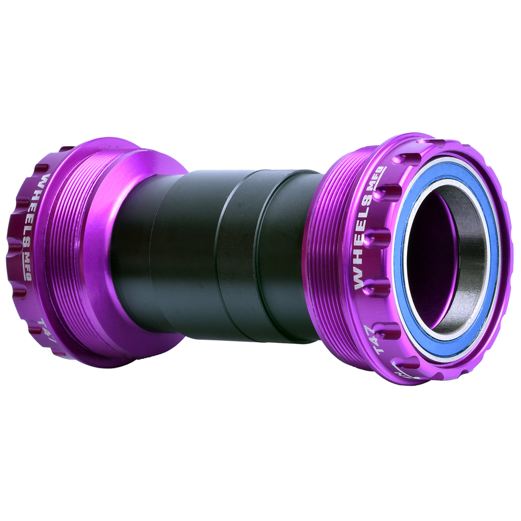 Wheels Mfg T47 Outboard Threaded BB 30mm Base Purple