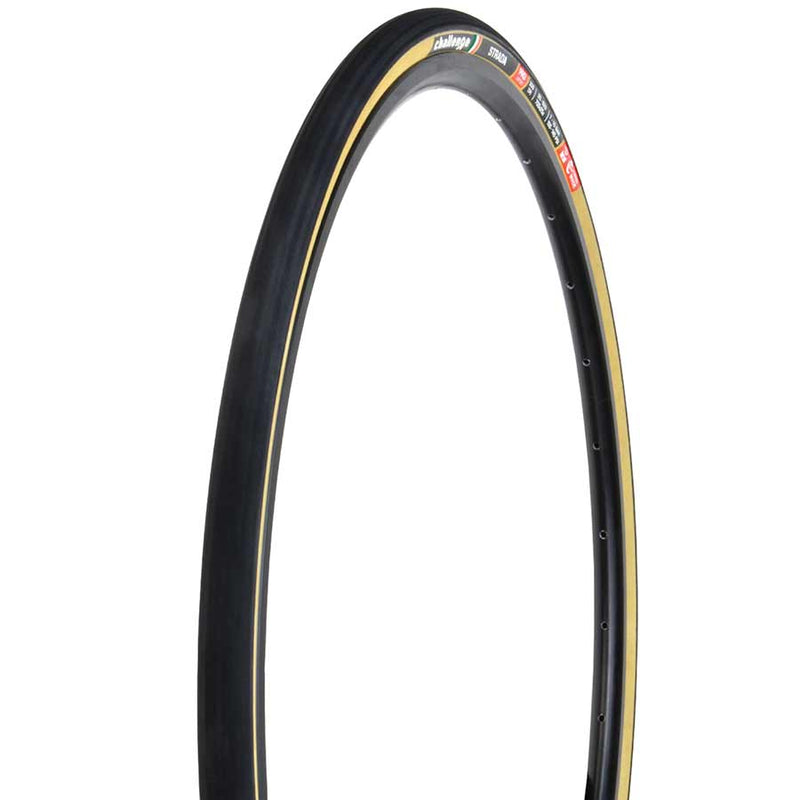 Challenge Strada Pro Tire - 700 x 25, Clincher, Folding, Black/Tan, Handmade