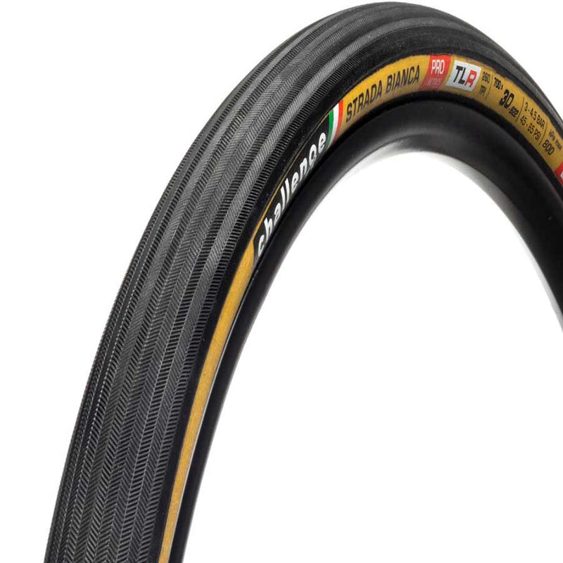 Challenge Strada Bianca Pro Tire - 700 x 36, Tubeless, Folding, Black/Tan, Handmade