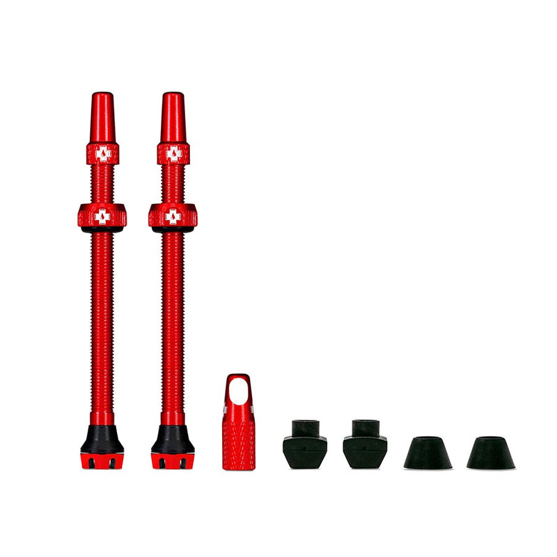 Muc-Off V2 Tubeless Valve Kit - Red, 80mm, Pair