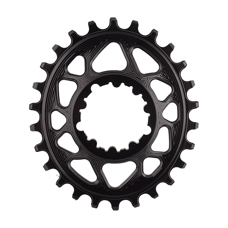 absoluteBLACK Oval Narrow-Wide Direct Mount Chainring - 26t, SRAM 3-Bolt Direct Mount, 6mm Offset, Black