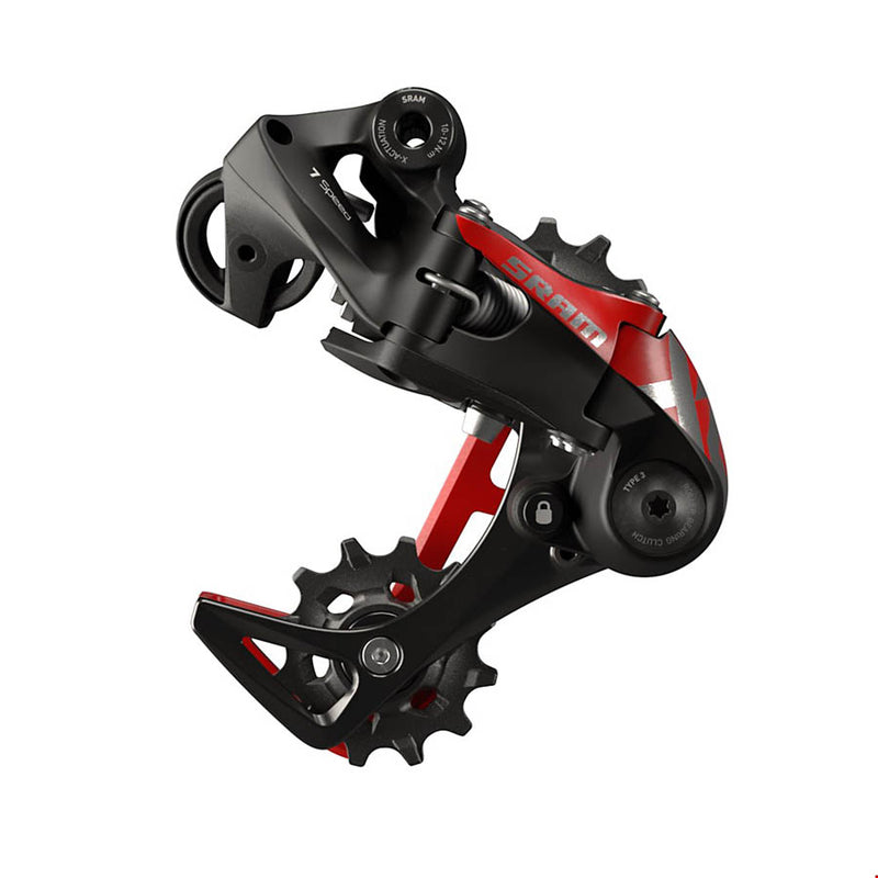 SRAM X01 DH Rear Derailleur - 7-Speed, Short Cage, Red, with Clutch, A3