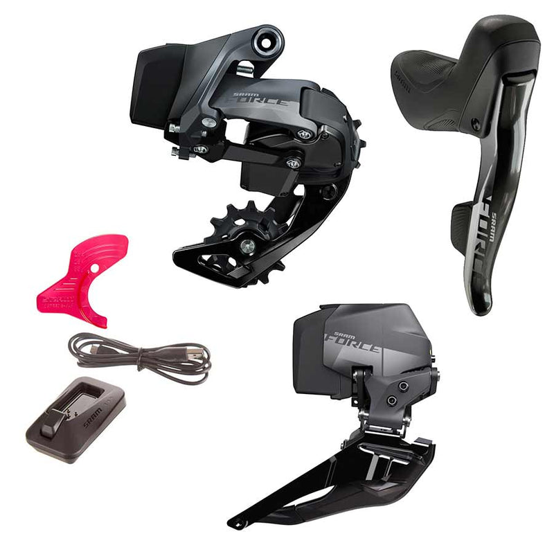 SRAM Force eTap AXS Electronic Road Groupset - 2x, 12-Speed, Mech Cable Brake/Shift Levers D1, eTap AXS Front and Rear Derailleurs D2