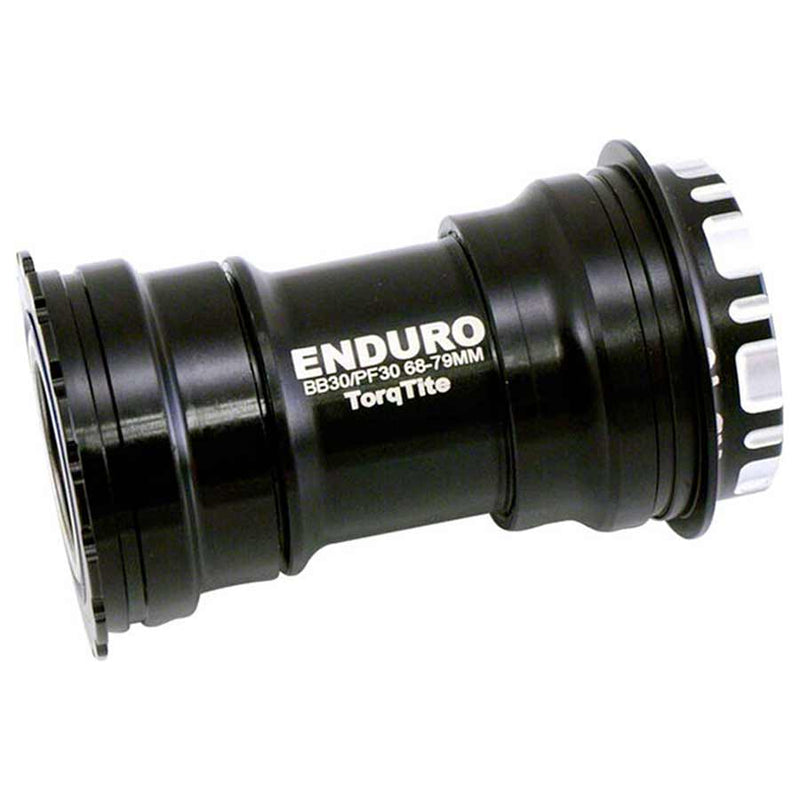 Enduro TorqTite Bottom Bracket: PF30, Angular Contact Stainless Steel Bearing Black