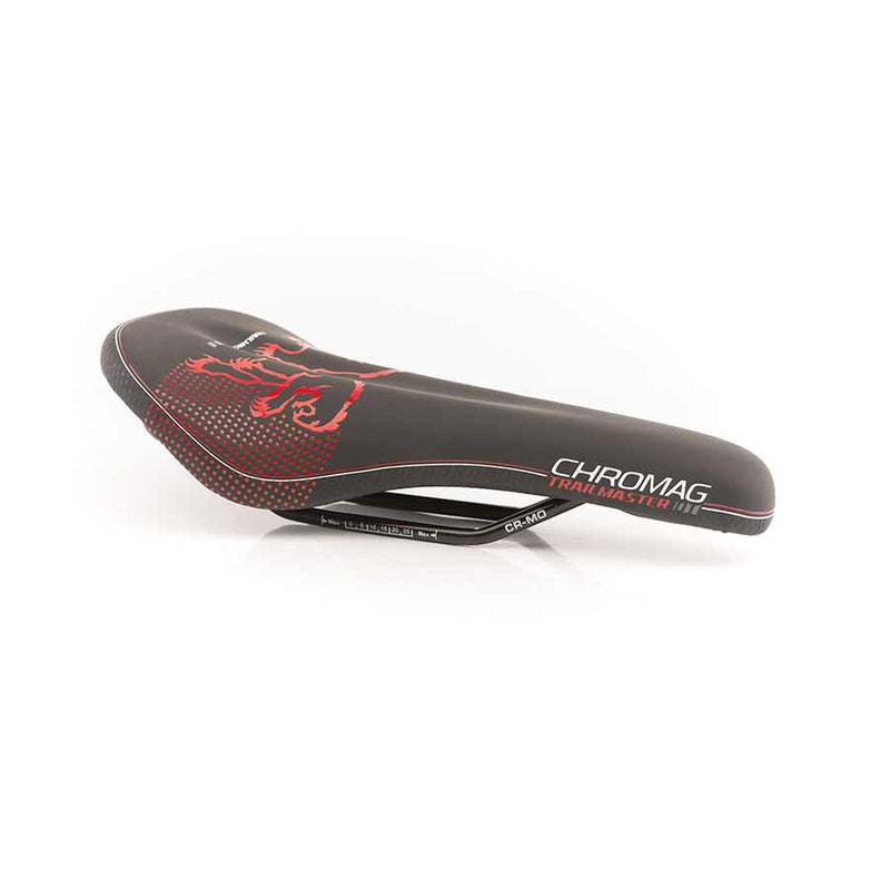 Chromag Trailmaster DT Saddle - Chromoly, Black/Red