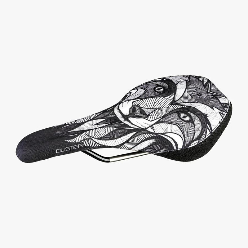 SDG Duster P MTN Saddle - Titanium Alloy, Black/White