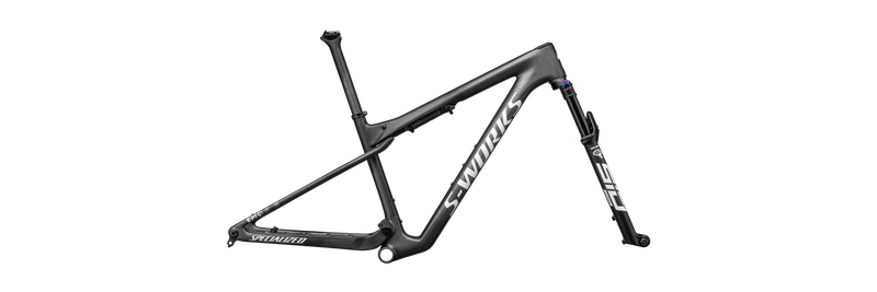 2023 Specialized S-Works Epic World Cup 29" Mountain Frameset - X-Small, SATIN SMOKE GRANITE / METALLIC WHITE SILVER