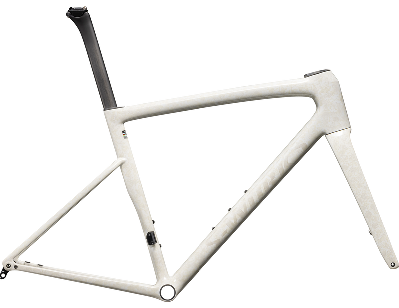 2024 Specialized S-Works Tarmac SL8 Frameset - 56cm, GLOSS WHITE DUNE WHITE PEARL IMPASTO