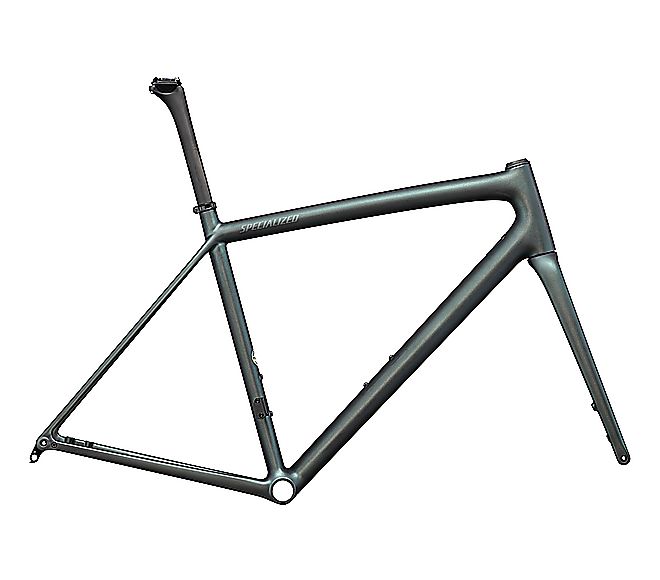 2024 Specialized AETHOS FRAMESET - 58cm, SATIN CARBON / SILVER BLUE VIAVI / FOG TINT