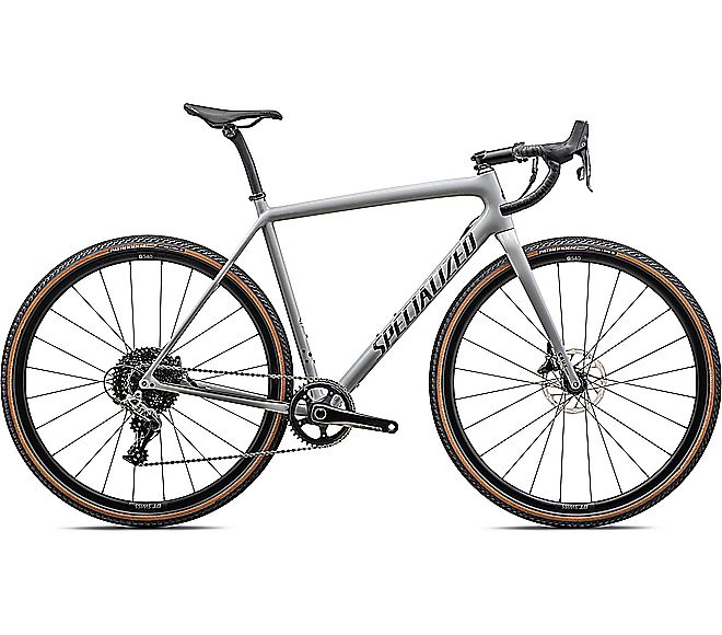 2023 Specialized CRUX COMP BIKE - 58cm, GLOSS DOVE GREY/METALLIC NAVY